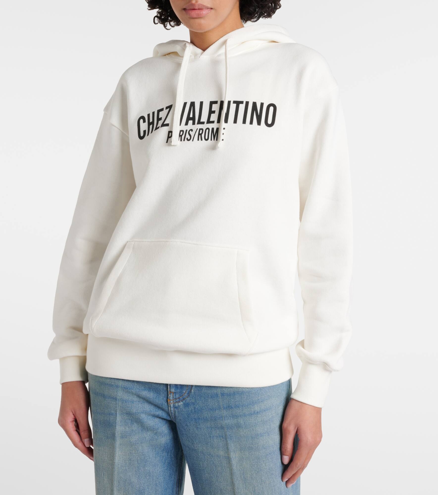 Printed cotton jersey hoodie - 4