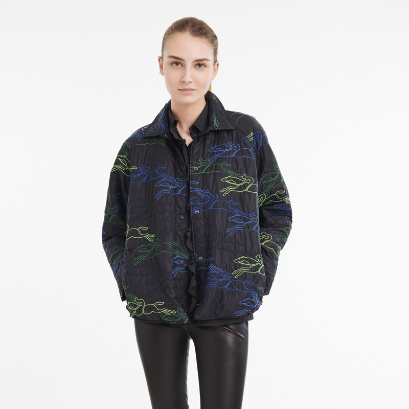 Longchamp Jacket Black - Embroidered outlook