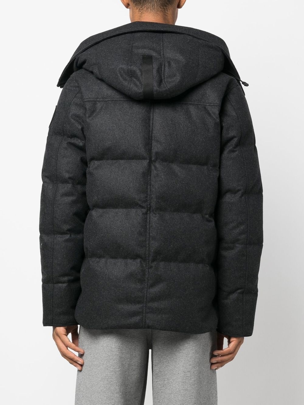 padded felt down jacket - 4