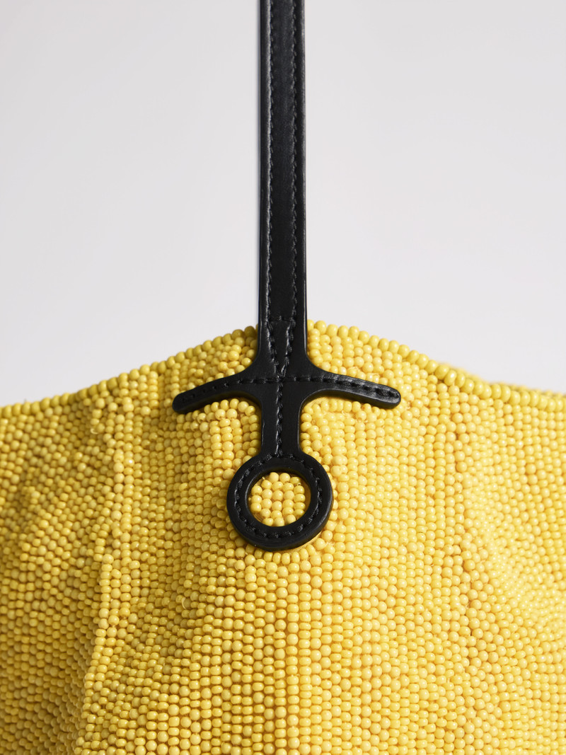 SMALL BEADED BULB BAG IN YELLOW 7