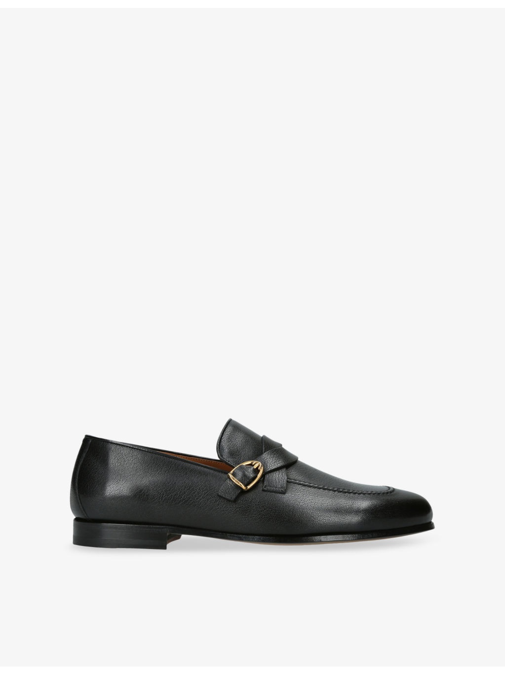 Side-Buckle Leather Loafers - 1
