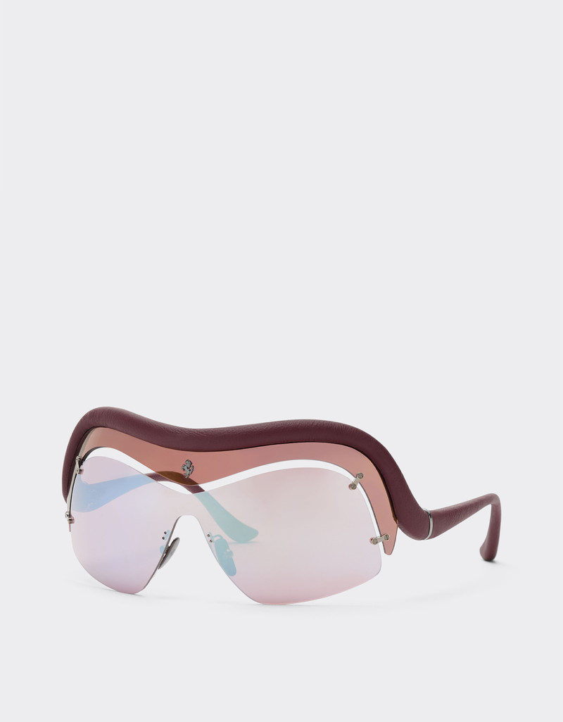 Ferrari Limited Edition Ferrari sunglasses in injected and leather with red and light gray lenses outlook