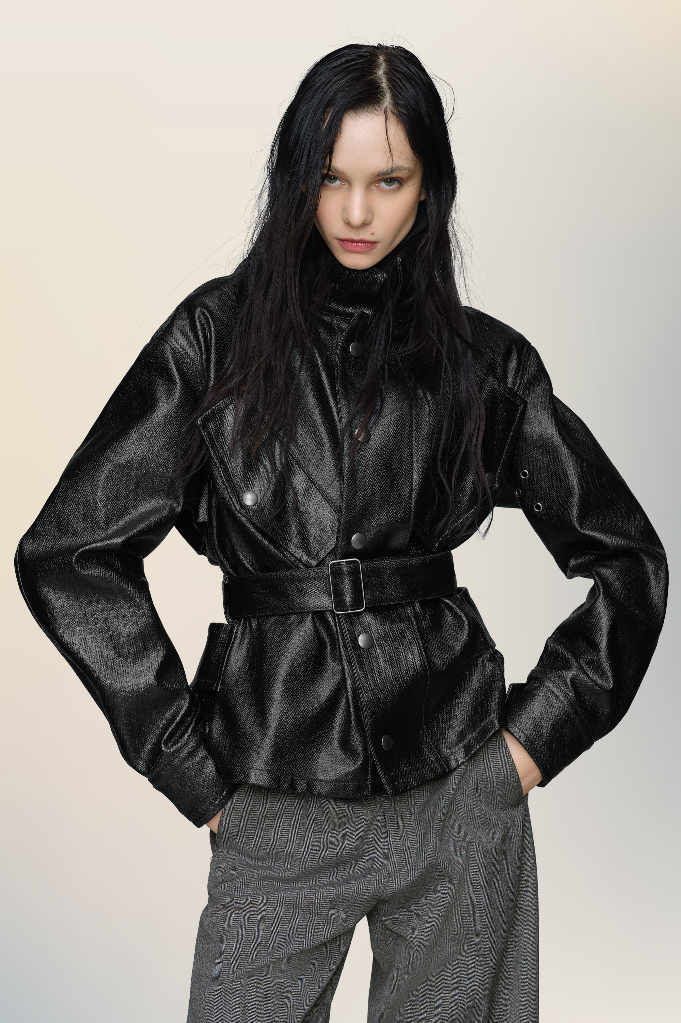 Belted jacket - 3