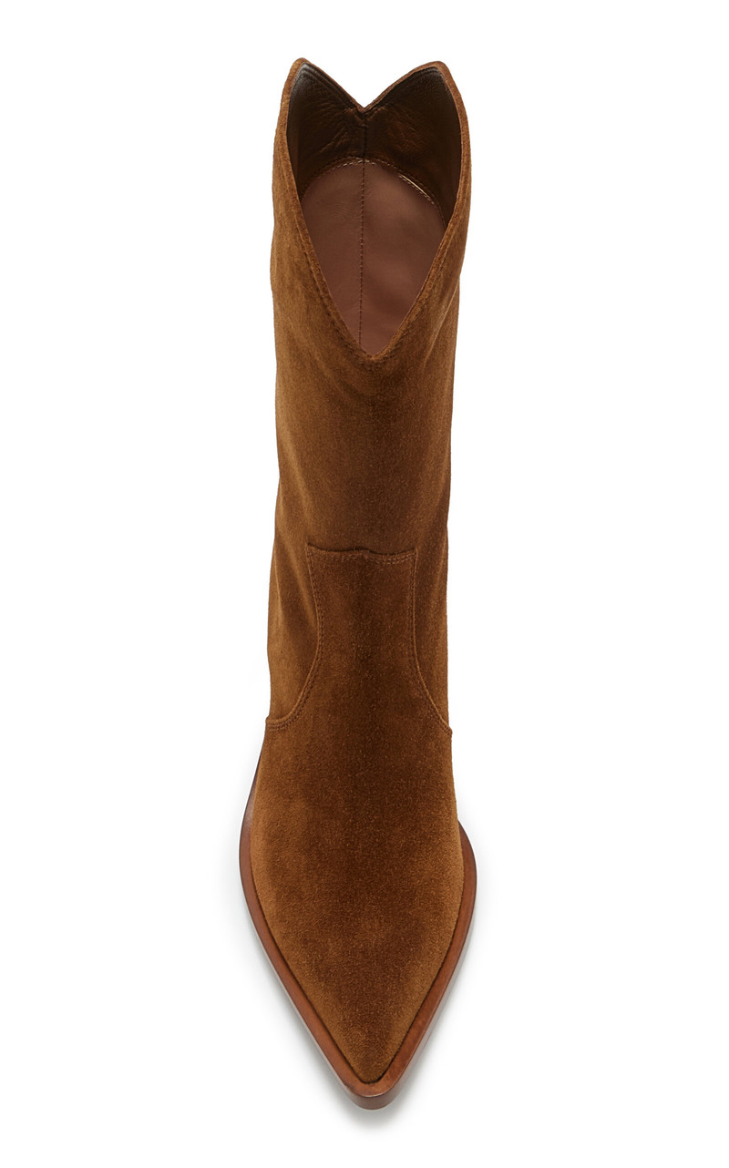 Gianvito Rossi Suede Western Boots tan outlook
