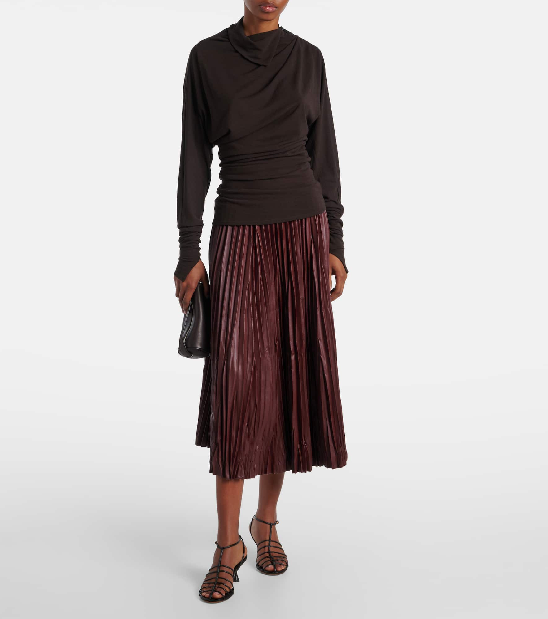 Golda gathered jersey top - 2