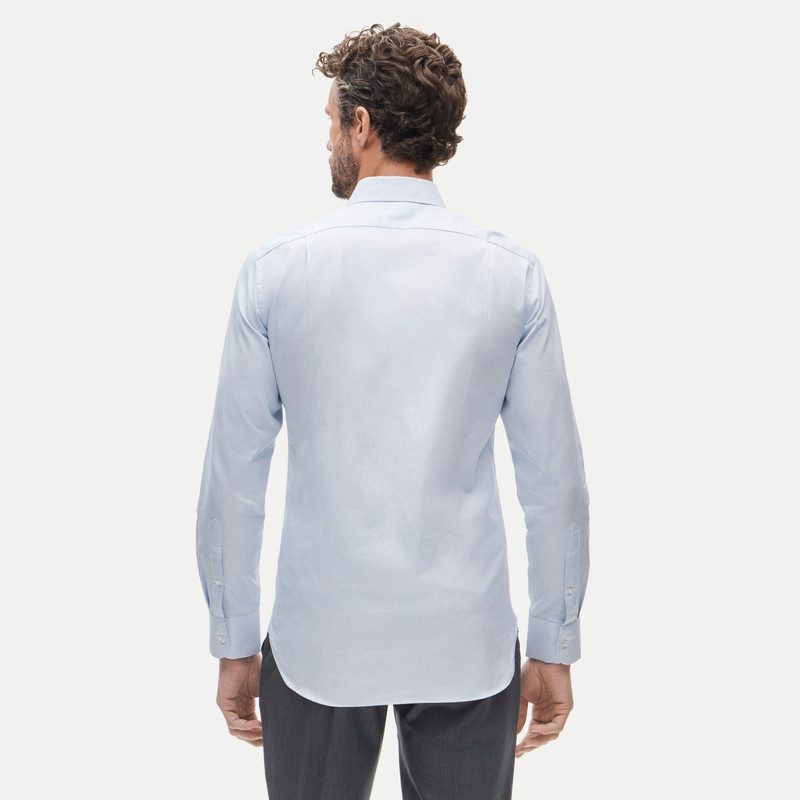 Slim-fit Ludlow Premium fine cotton dress shirt in dobby 5
