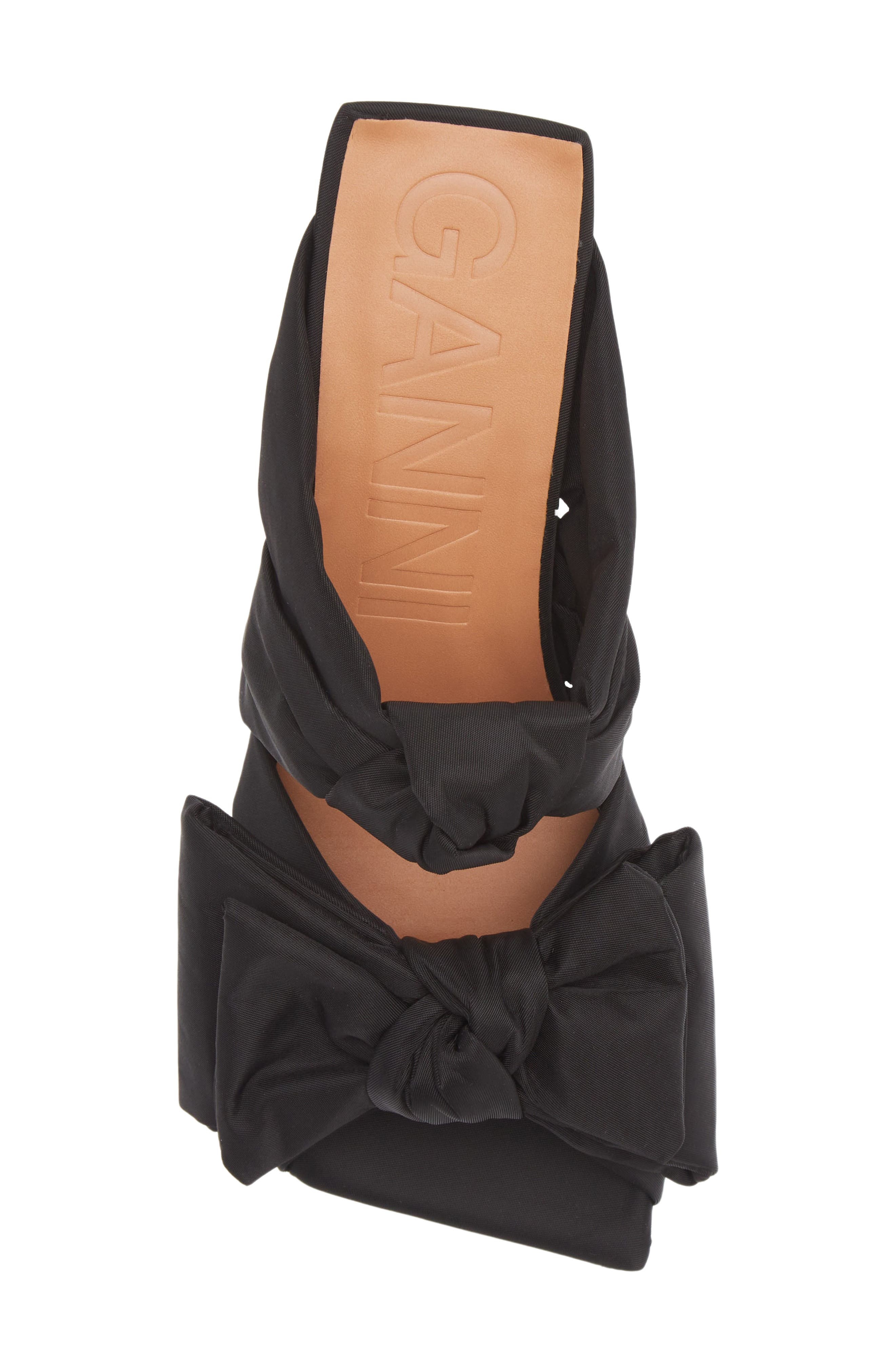 Ganni Soft Bow Kitten Heel Sandal in Black at Nordstrom - 5