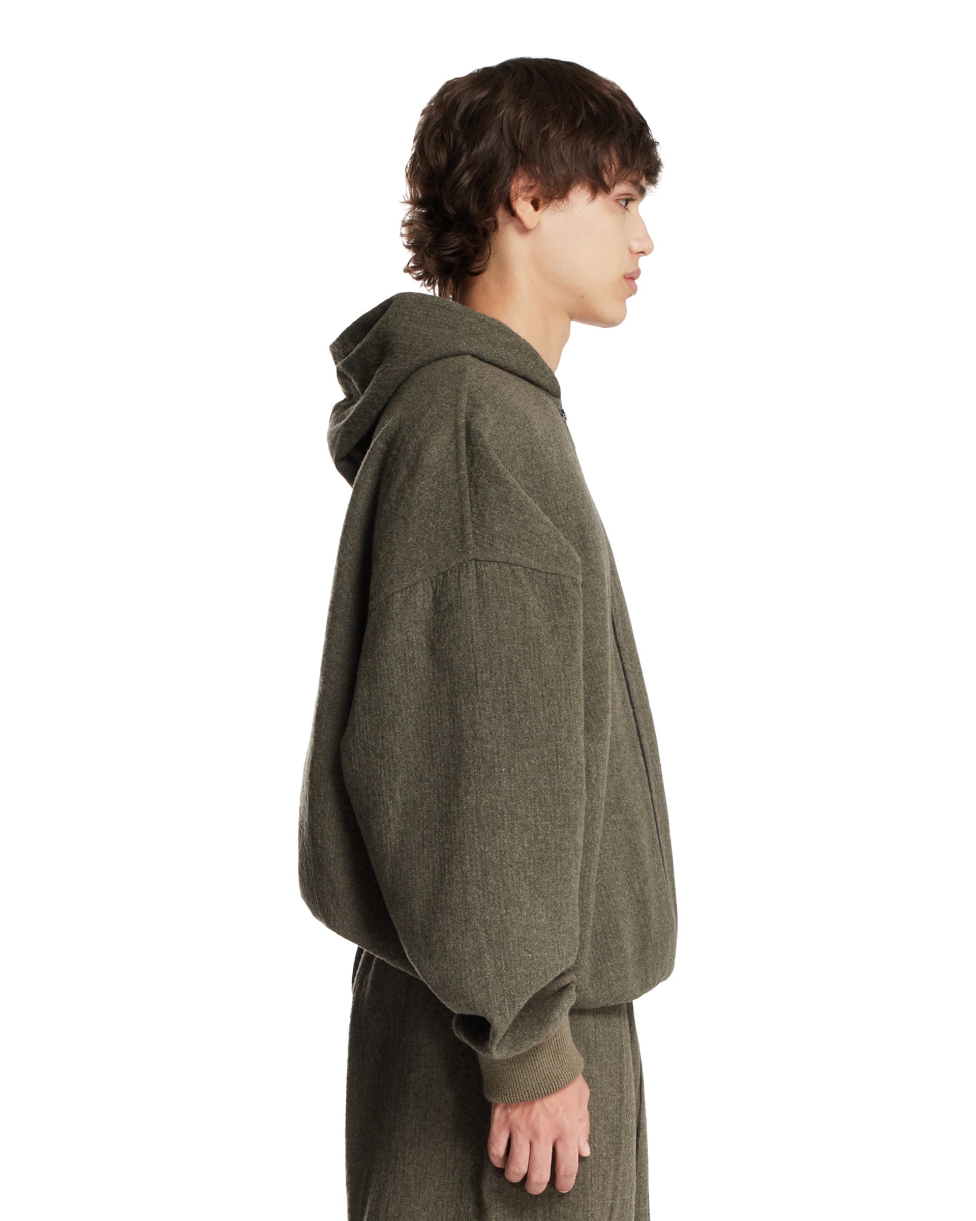 Gray Wool Hoodie - 5