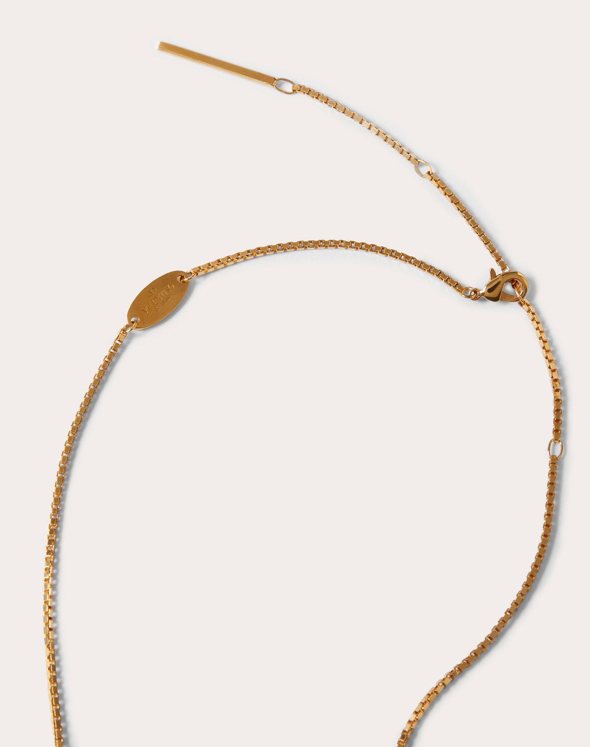 Rockstud metal and Swarovski® crystal necklace. - 4