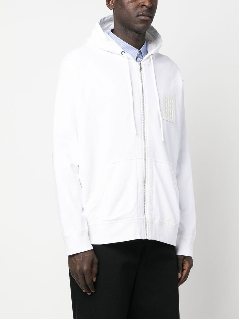 logo-patch zip-up hoodie 4