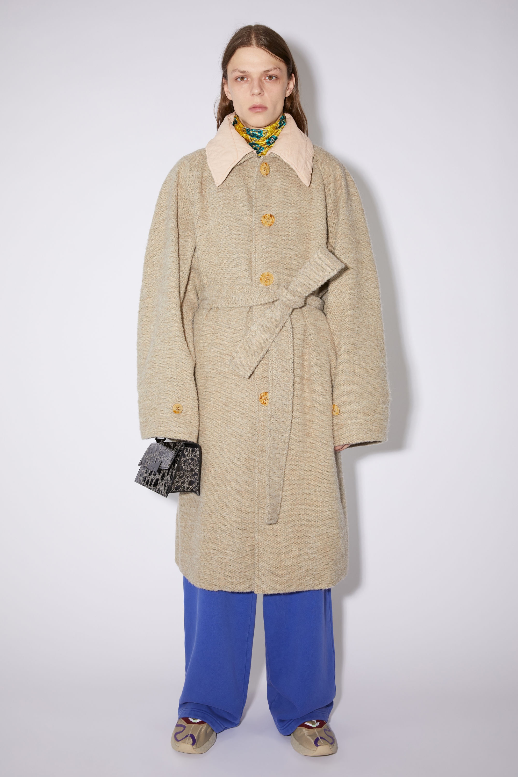 Wool linen coat - Sand beige - 2