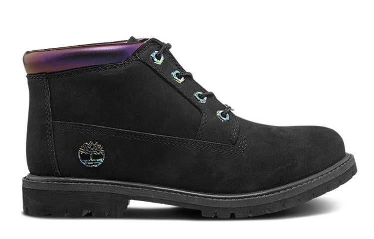 (WMNS) Timberland Nellie 6-Inch Iridescent Waterproof Chukka Boots 'Black Nubuck' A24KH - 2