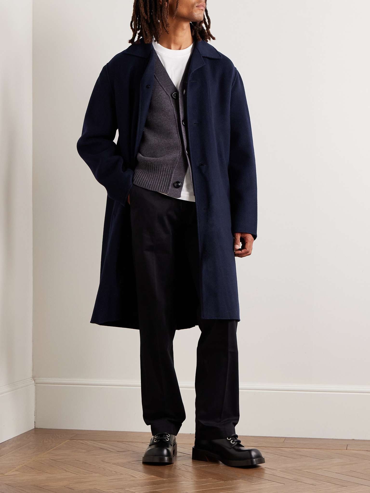 AMI Paris Double-Faced Virgin Wool and Cashmere-Blend Car