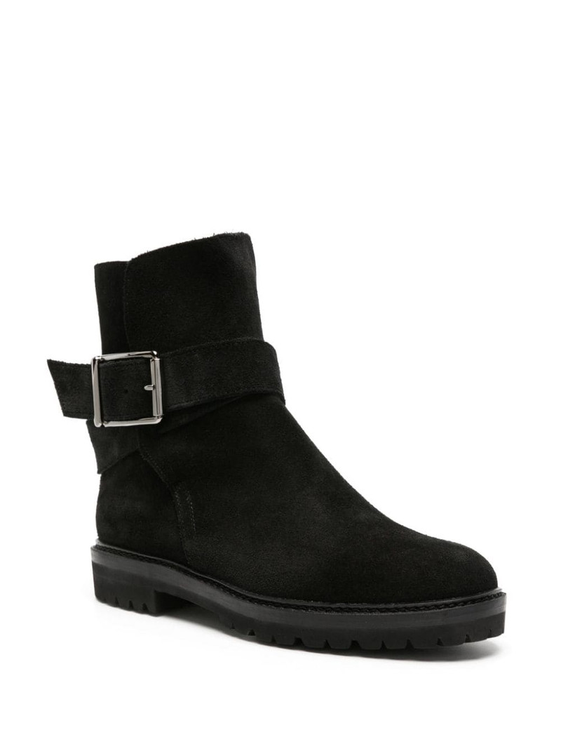 Manolo Blahnik buckle-detail suede ankle boots outlook