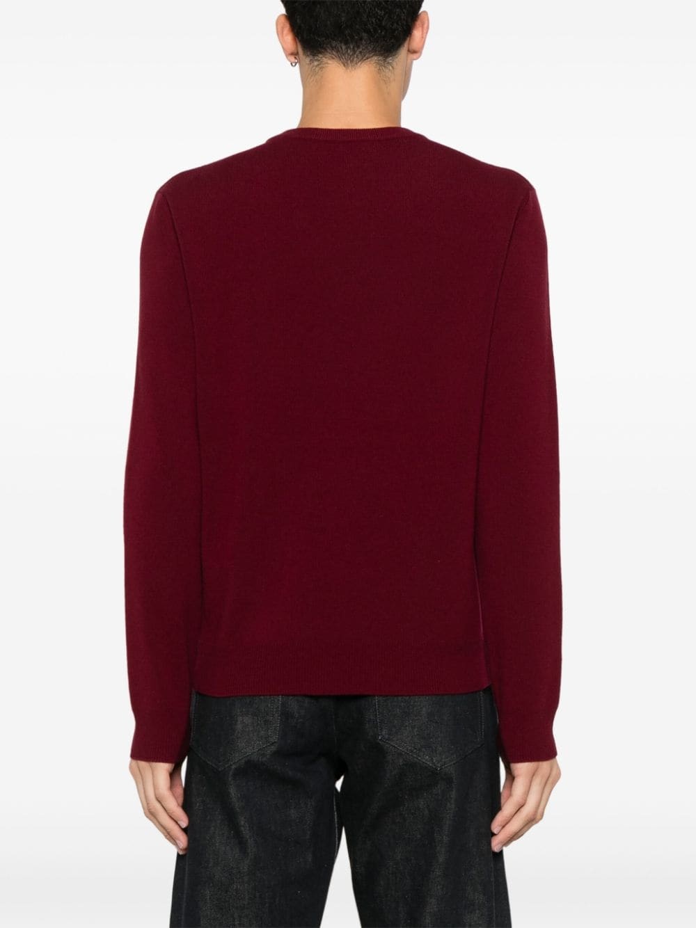 intarsia-logo sweater - 4