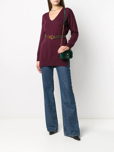 Etro V-neck fined ribbed knit jumper outlook