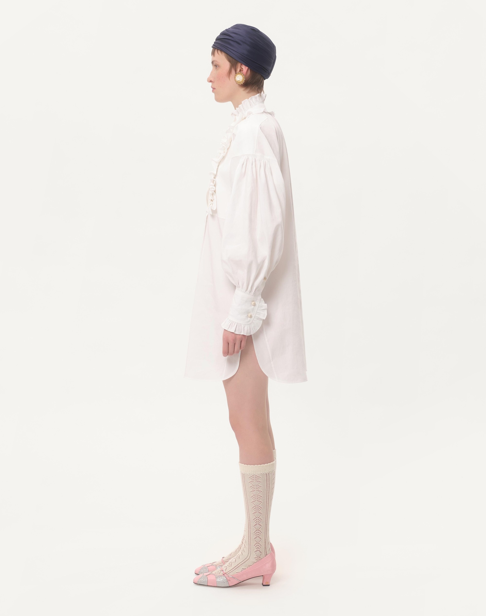 Valentino SHORT DRESS IN COTTON AND LINEN | REVERSIBLE