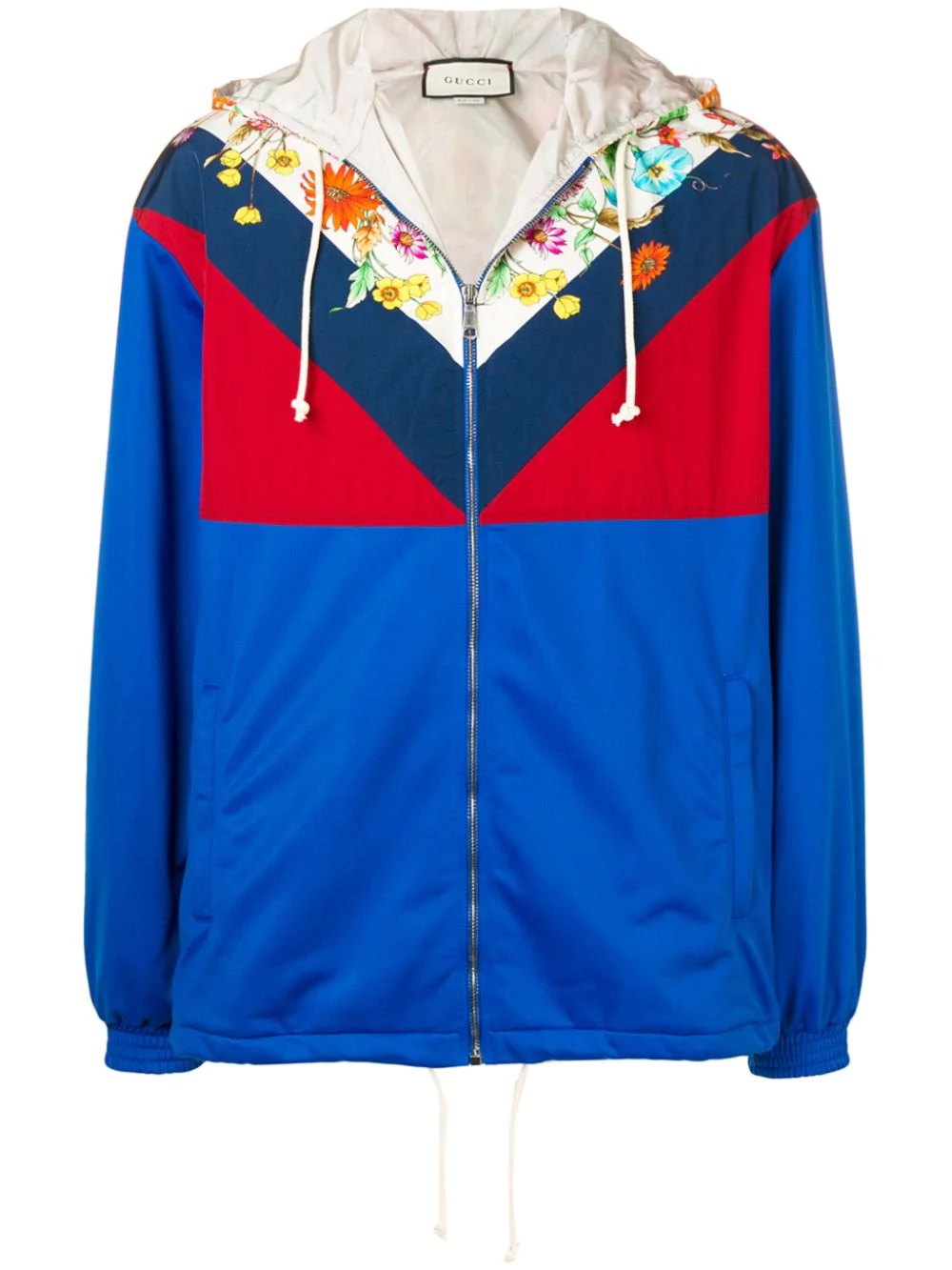 floral colour block jacket - 1