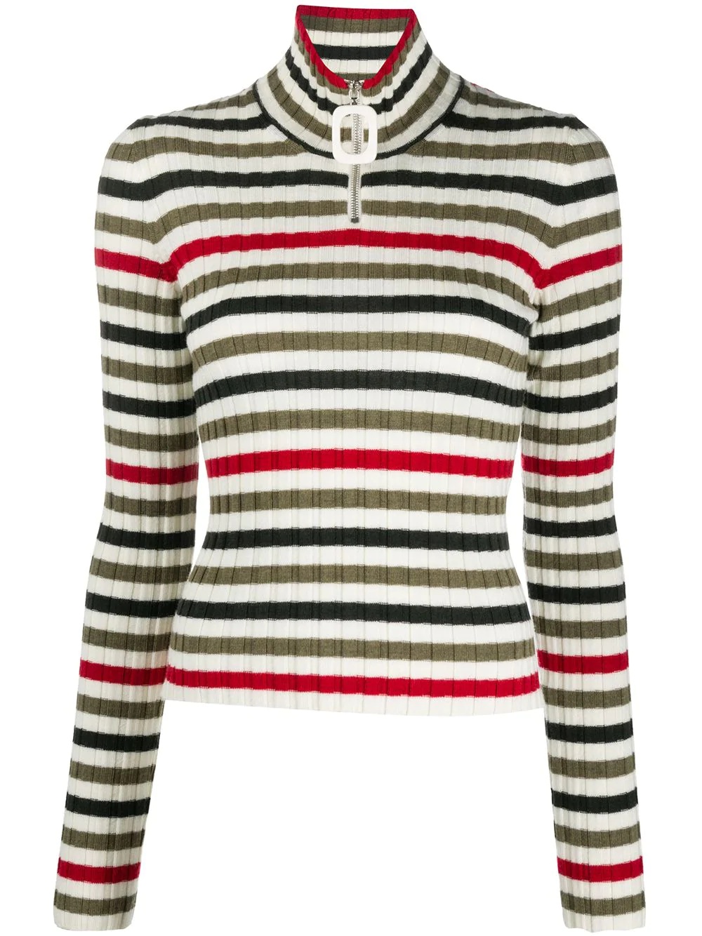 striped high-neck pullover - 1