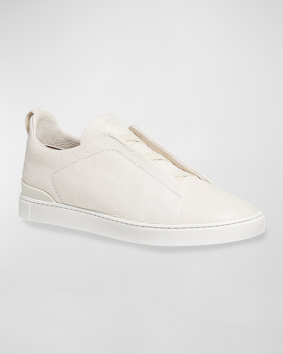 Men's Triple Stitch Deerskin Leather Sneakers - 3