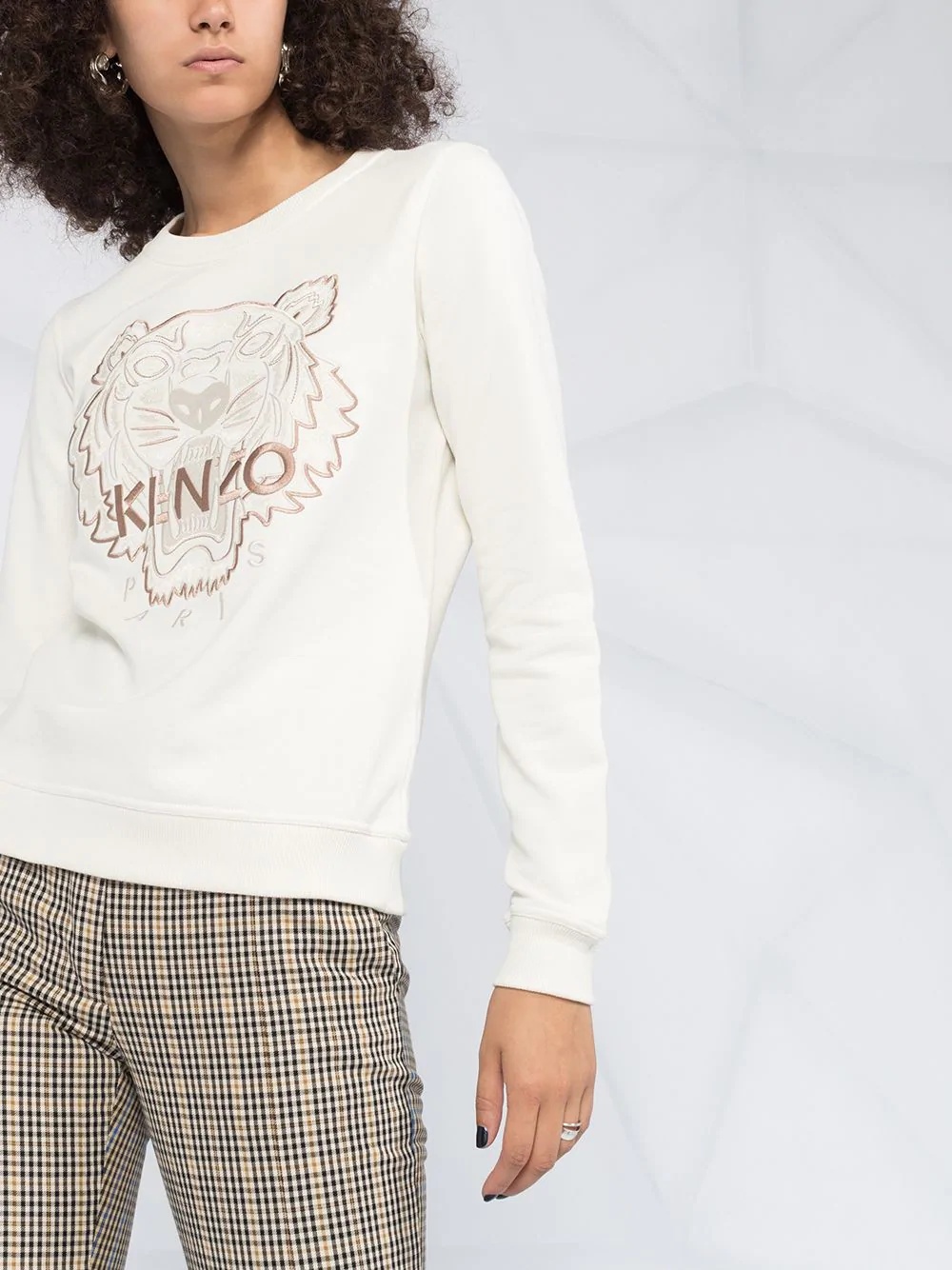 embroidered tiger sweatshirt - 5