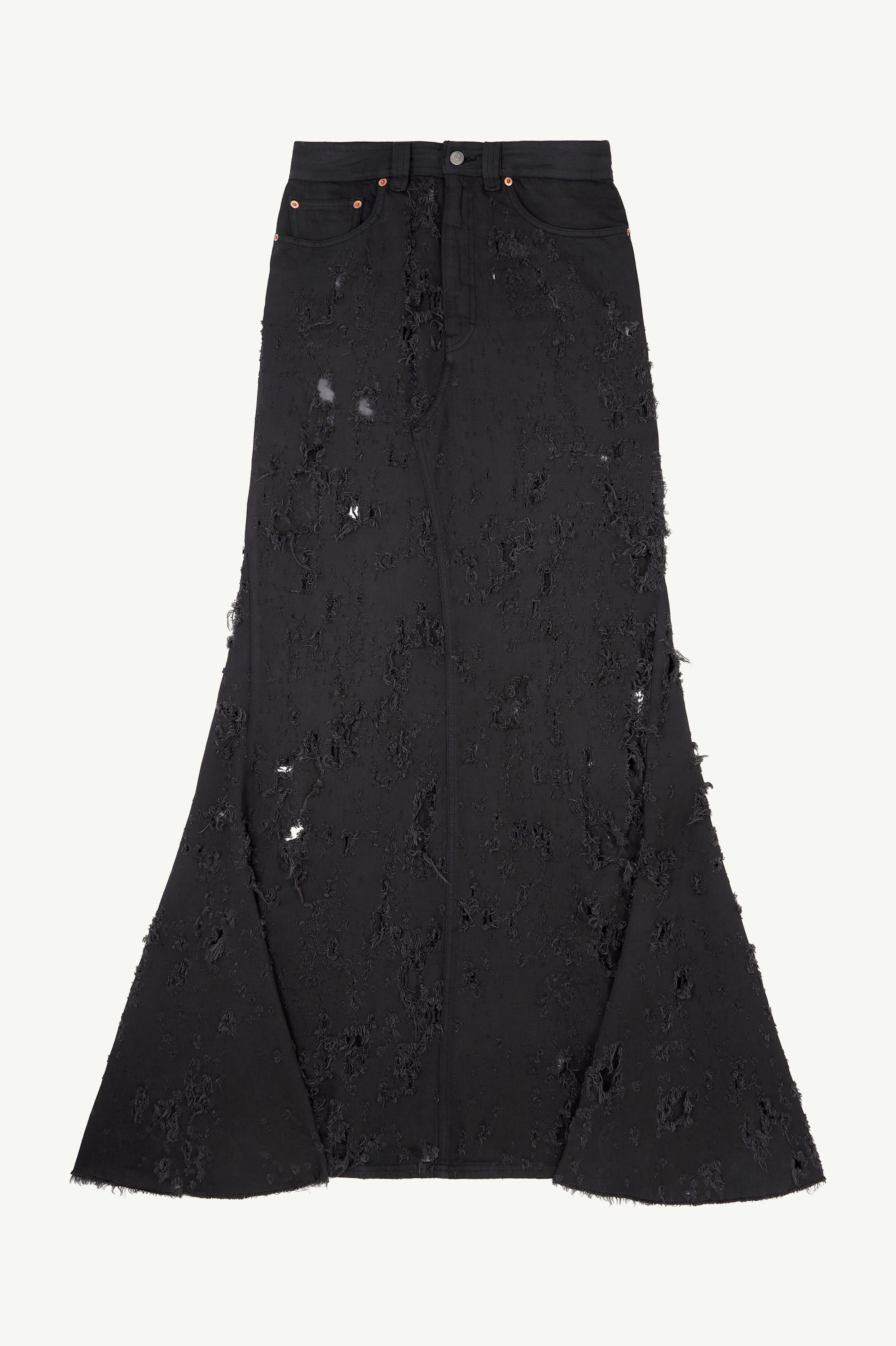 Long denim skirt - 1