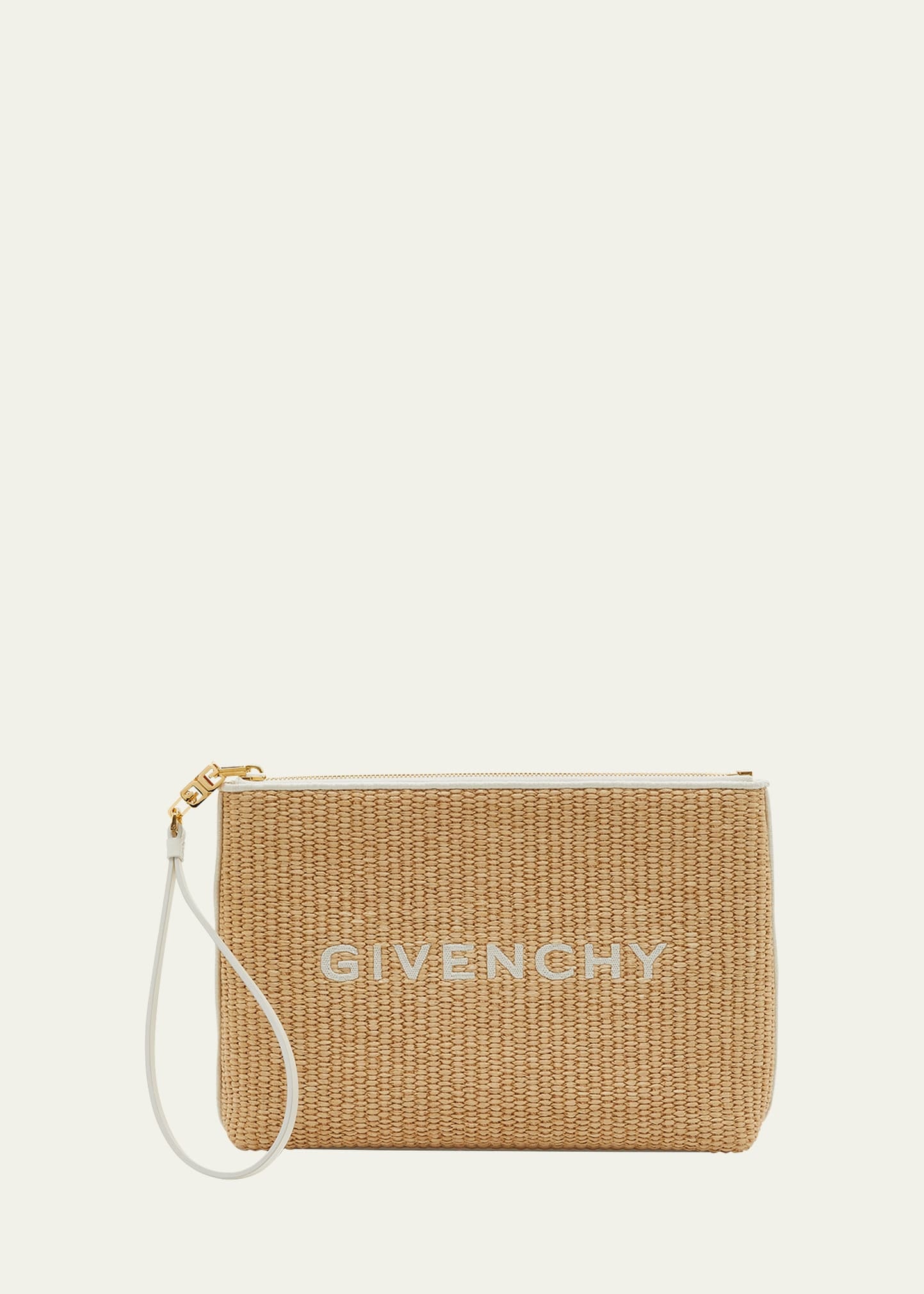 Travel Pouch Clutch Bag in Raffia - 1