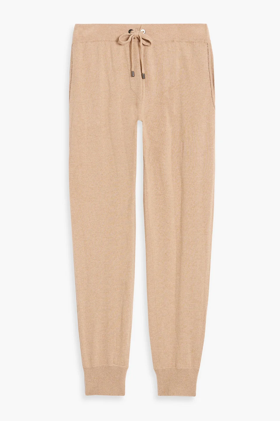 Bead-embellished cashmere track pants - 1