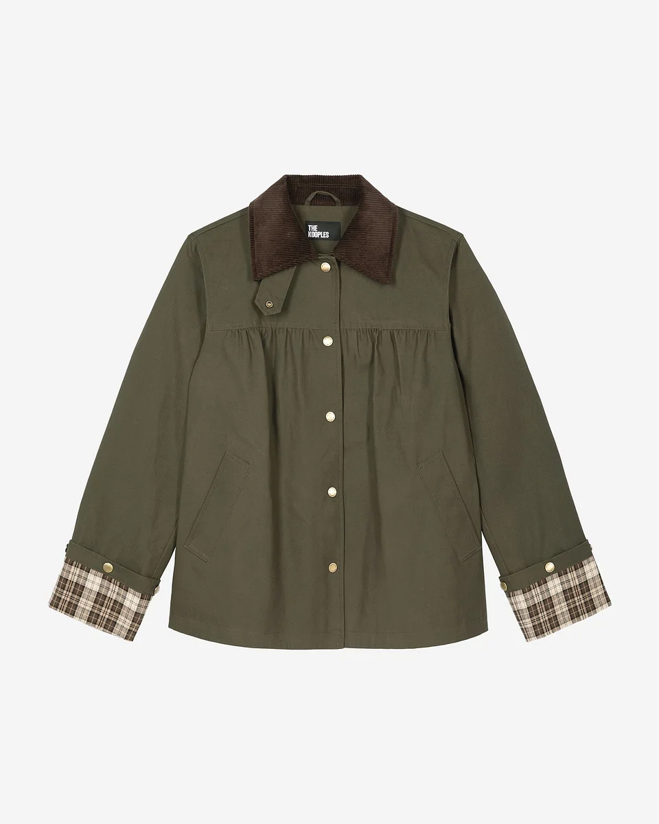 KHAKI COTTON JACKET - 1