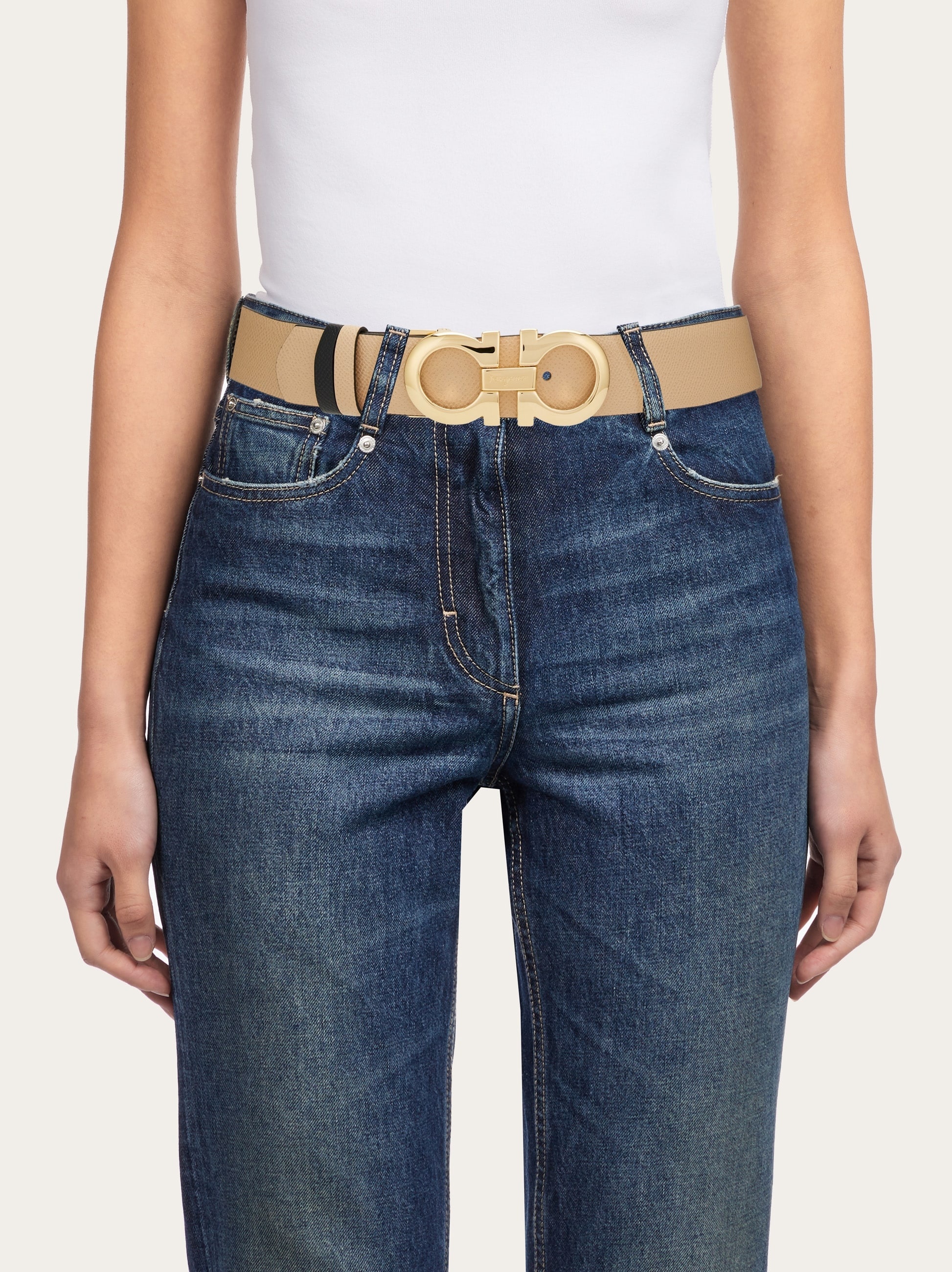 Reversible and adjustable Gancini belt - 4