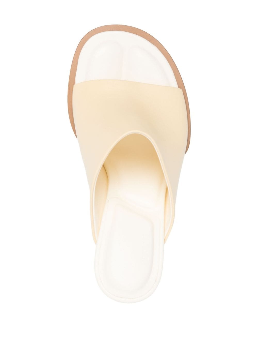 Les mules rond carré leather mules - 4