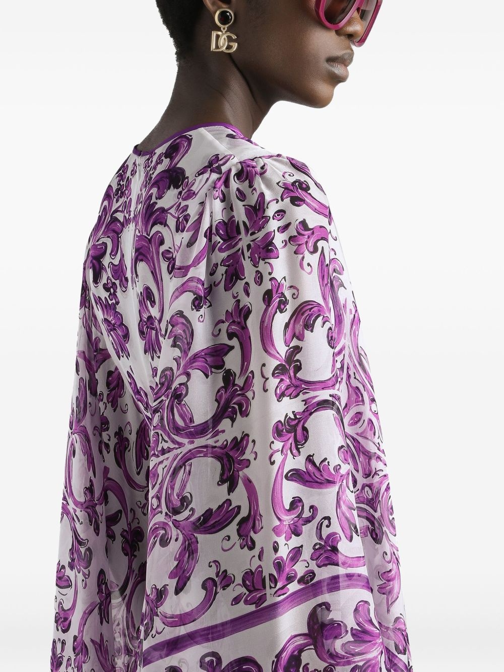 Majolica-print dress - 5