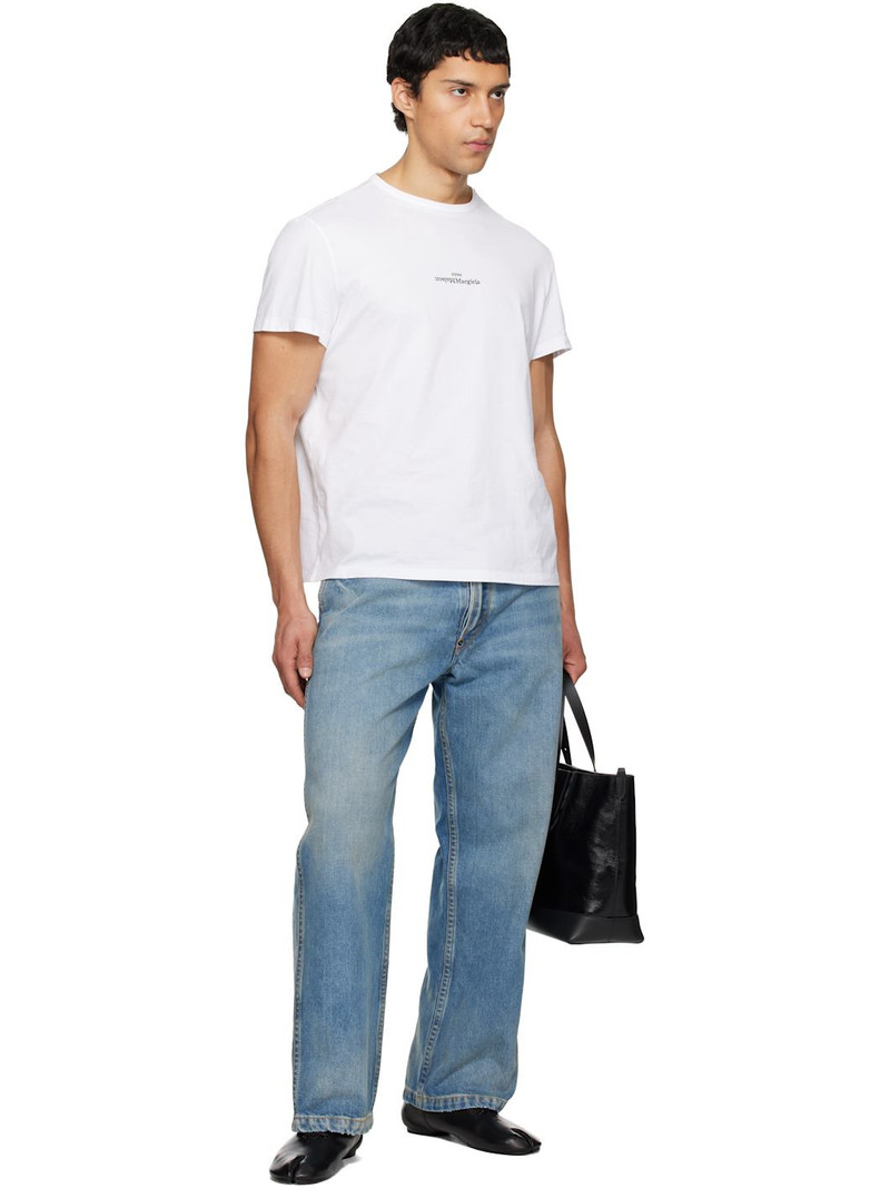 Maison Margiela White Distorted Logo T-shirt outlook