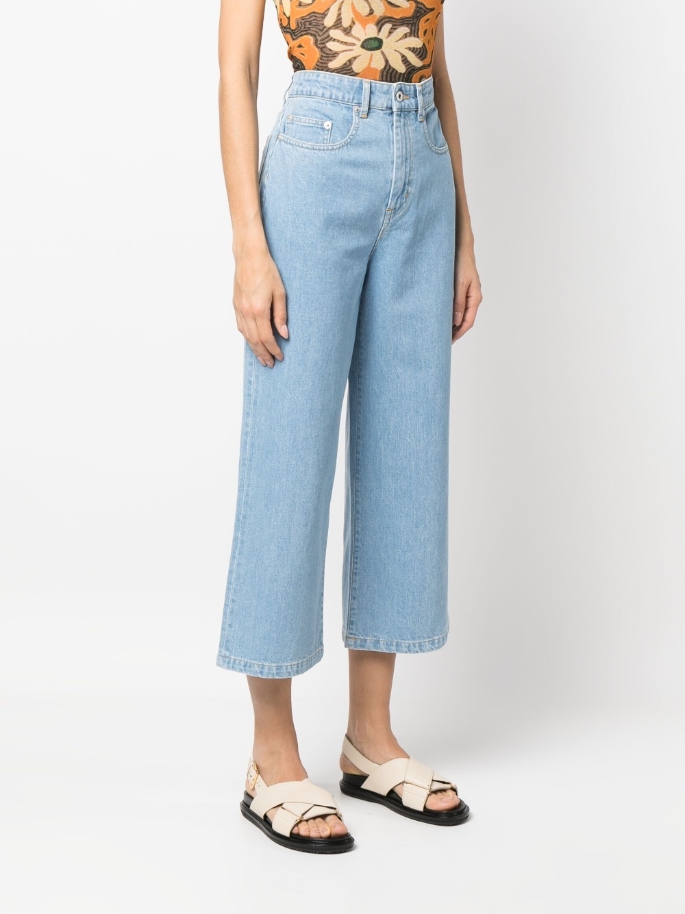 Sumire cropped wide-leg jeans - 3