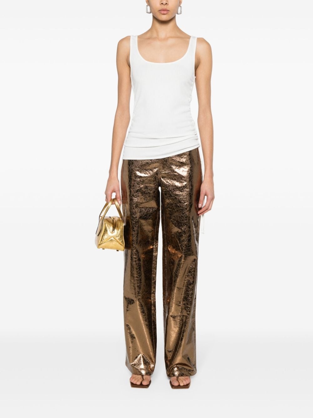 high-waist straight-leg trousers - 2