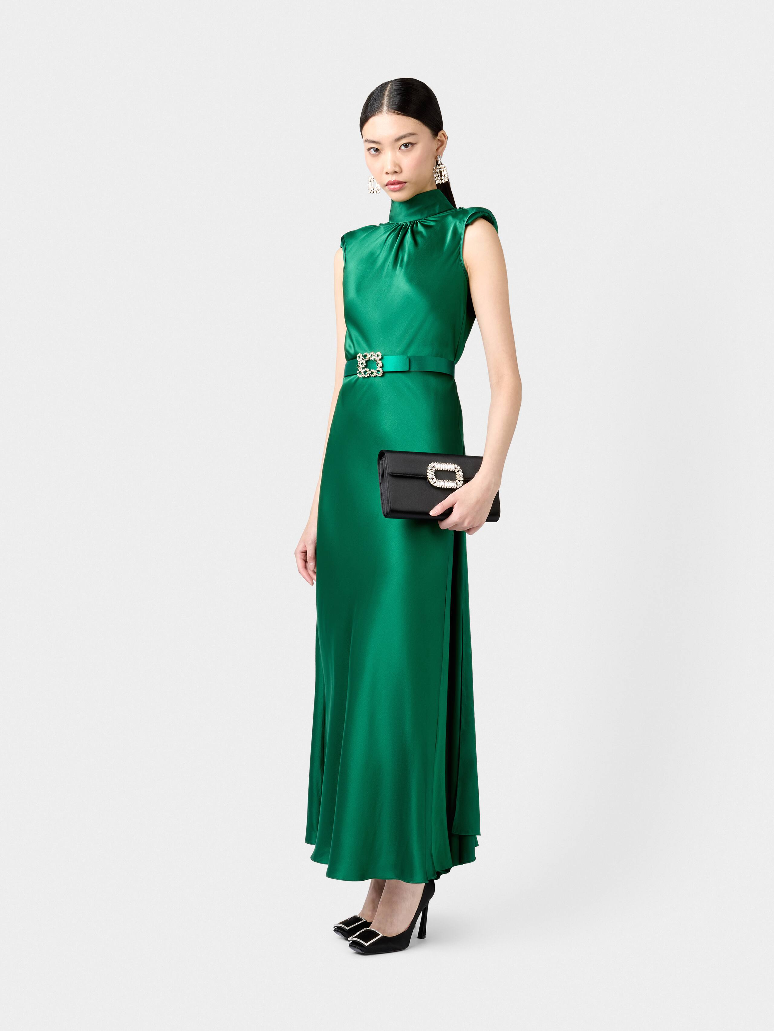 Sexy Choc Buckle Clutch in Satin - 2