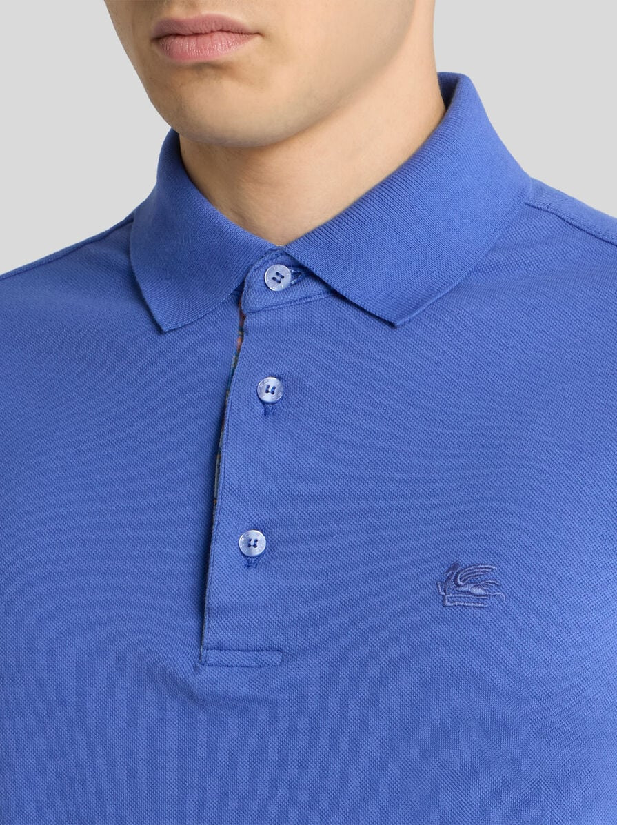 COTTON POLO SHIRT WITH PEGASO - 3
