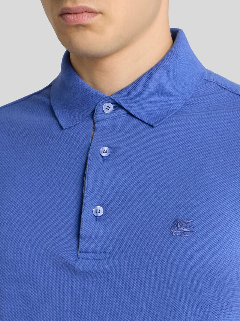Etro COTTON POLO SHIRT WITH PEGASO outlook