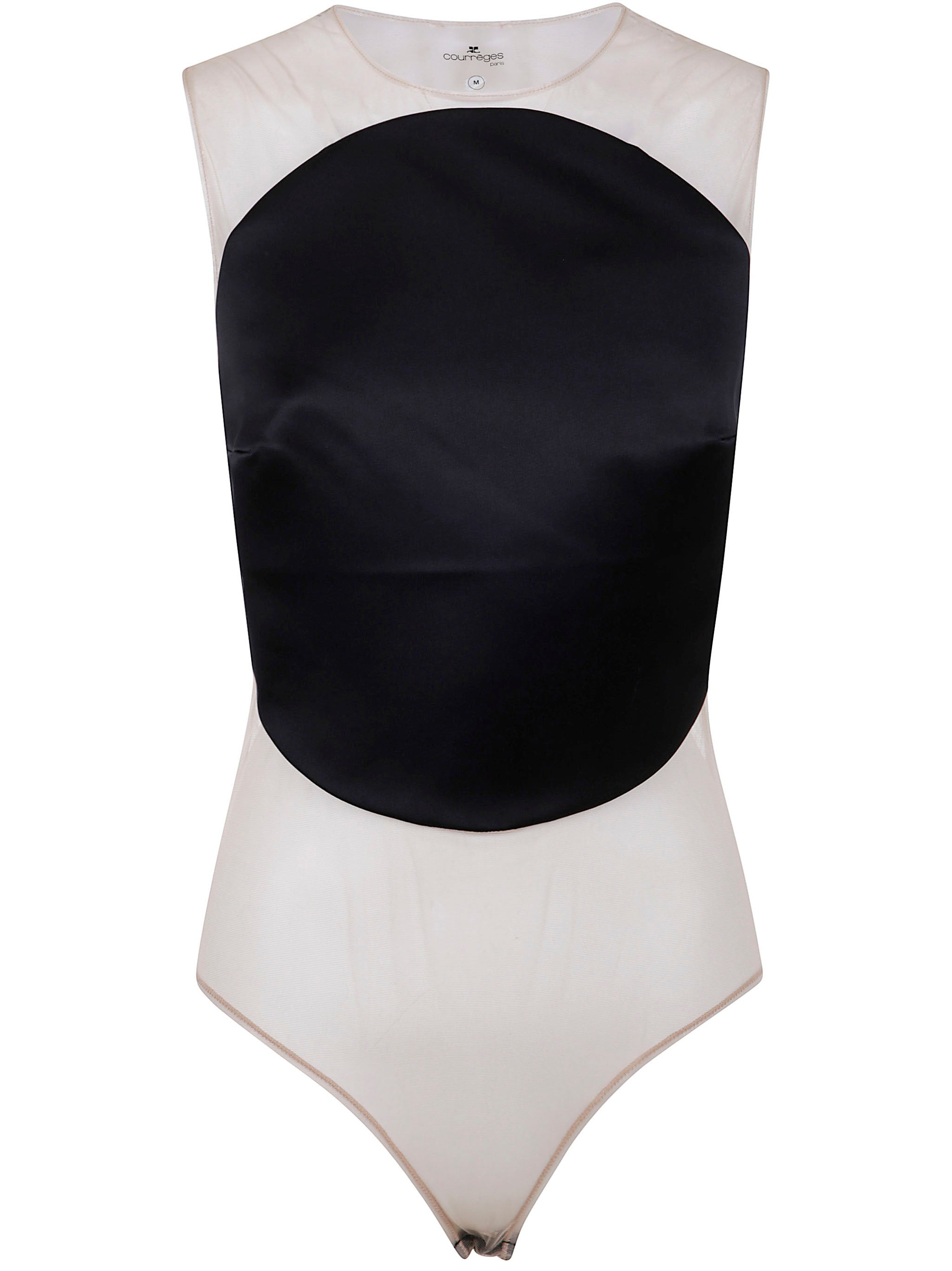 Courreges Women "Illusion Circle" Satin Bodysuit - 5