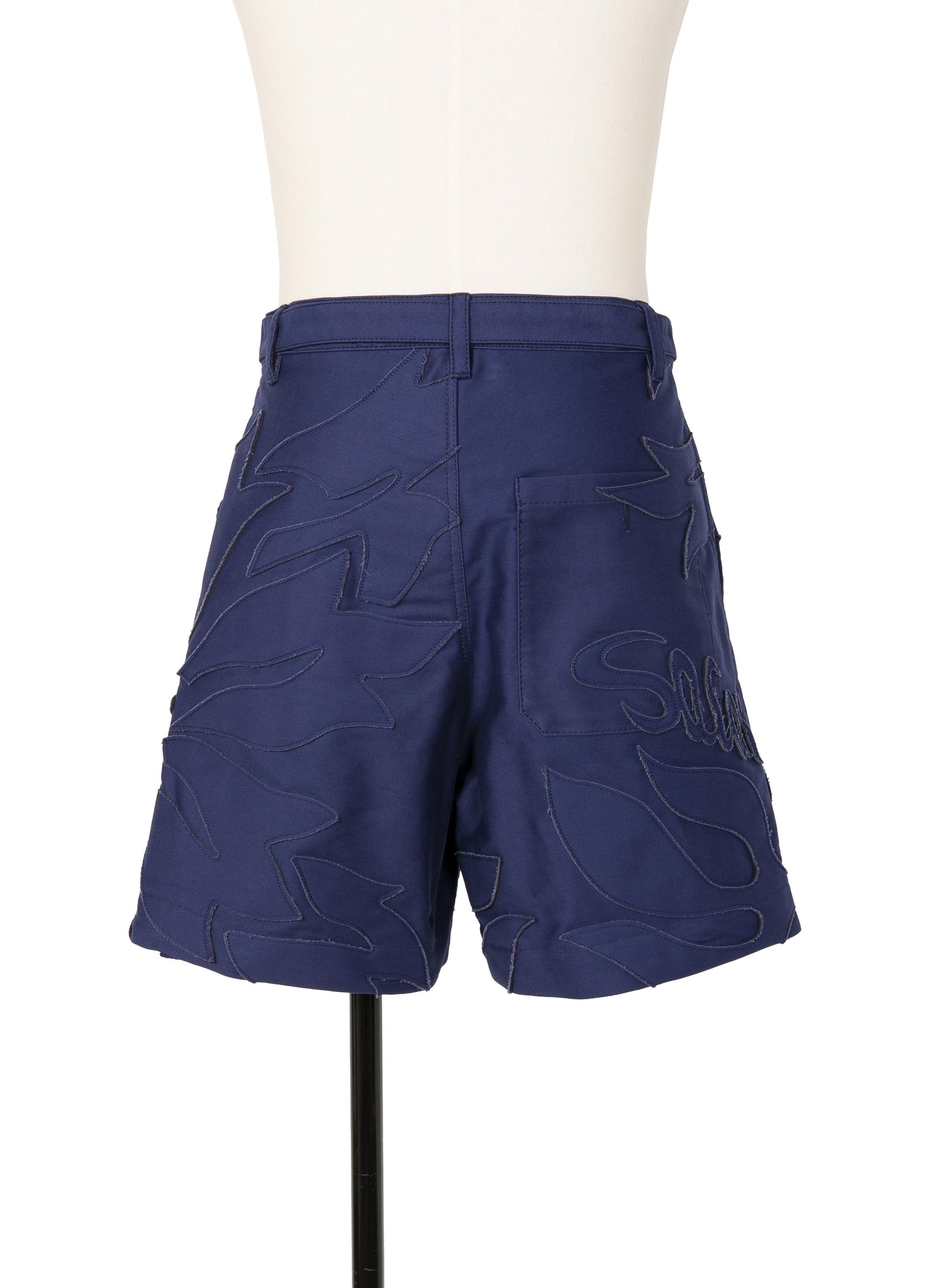 Moleskin Embroidered Patch Shorts - 4