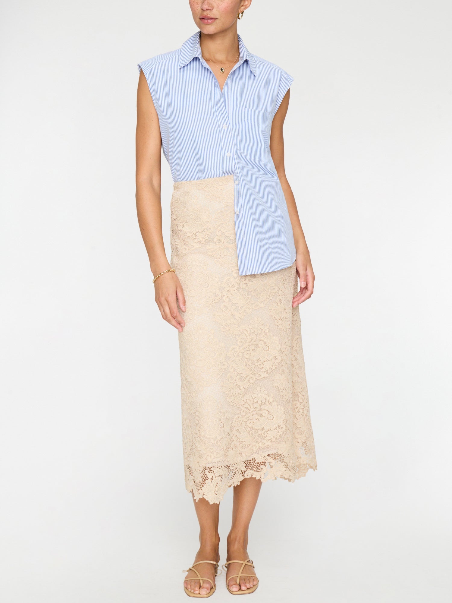 The Everyday Sleeveless Stripe Shirt - 8