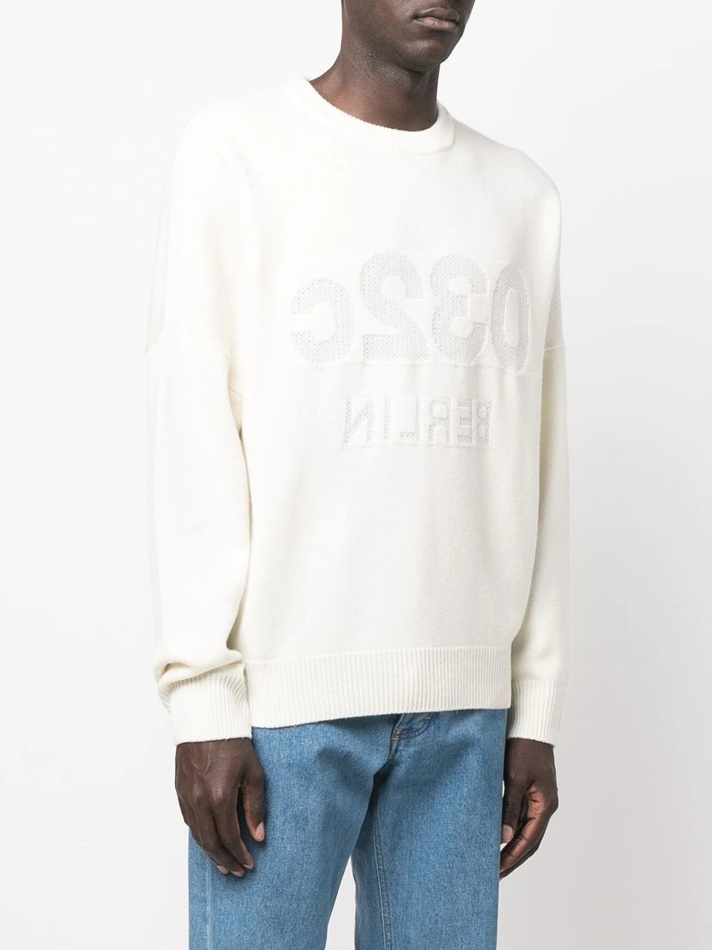 debossed-logo wool-blend jumper - 3