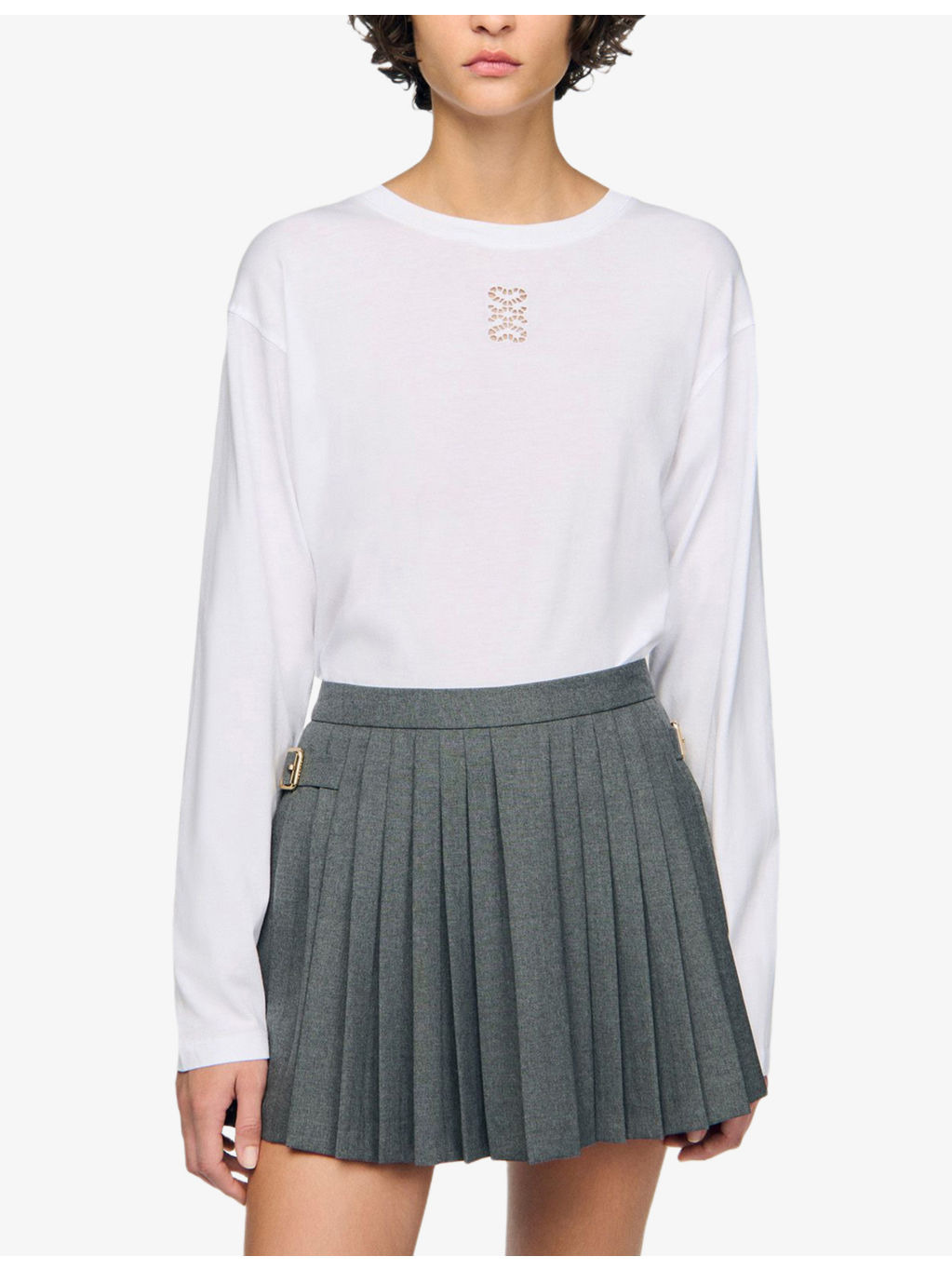 Brand-Embroidered Long-Sleeved Cotton-Jersey T-Shirt - 3