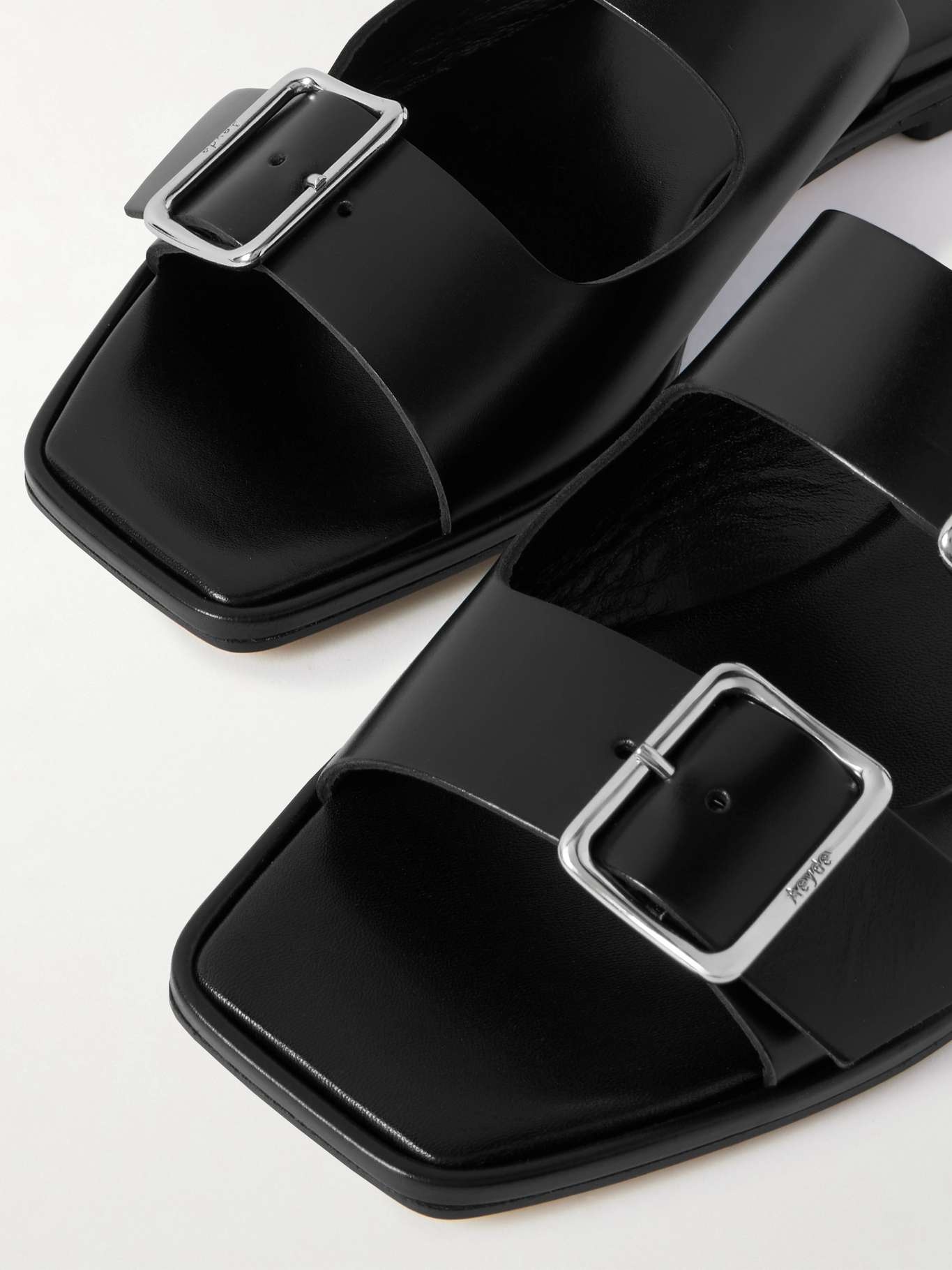 Tonya buckled leather sandals Black - 4