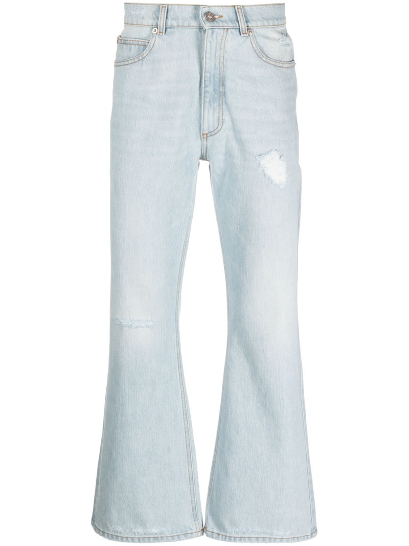 flared-leg denim jeans 1
