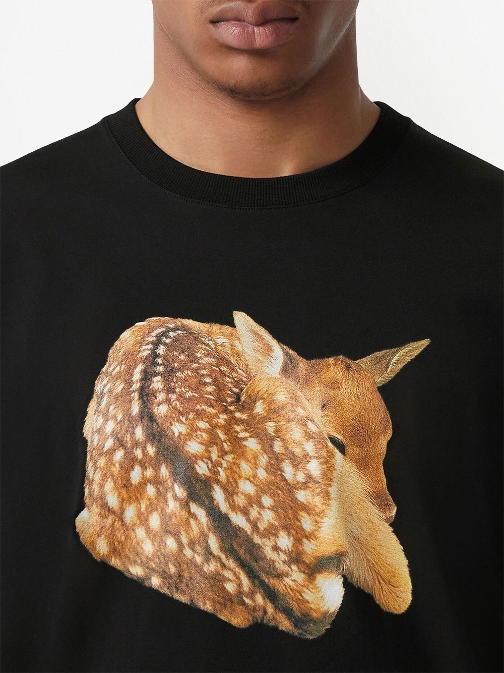 deer-print cotton T-shirt - 5