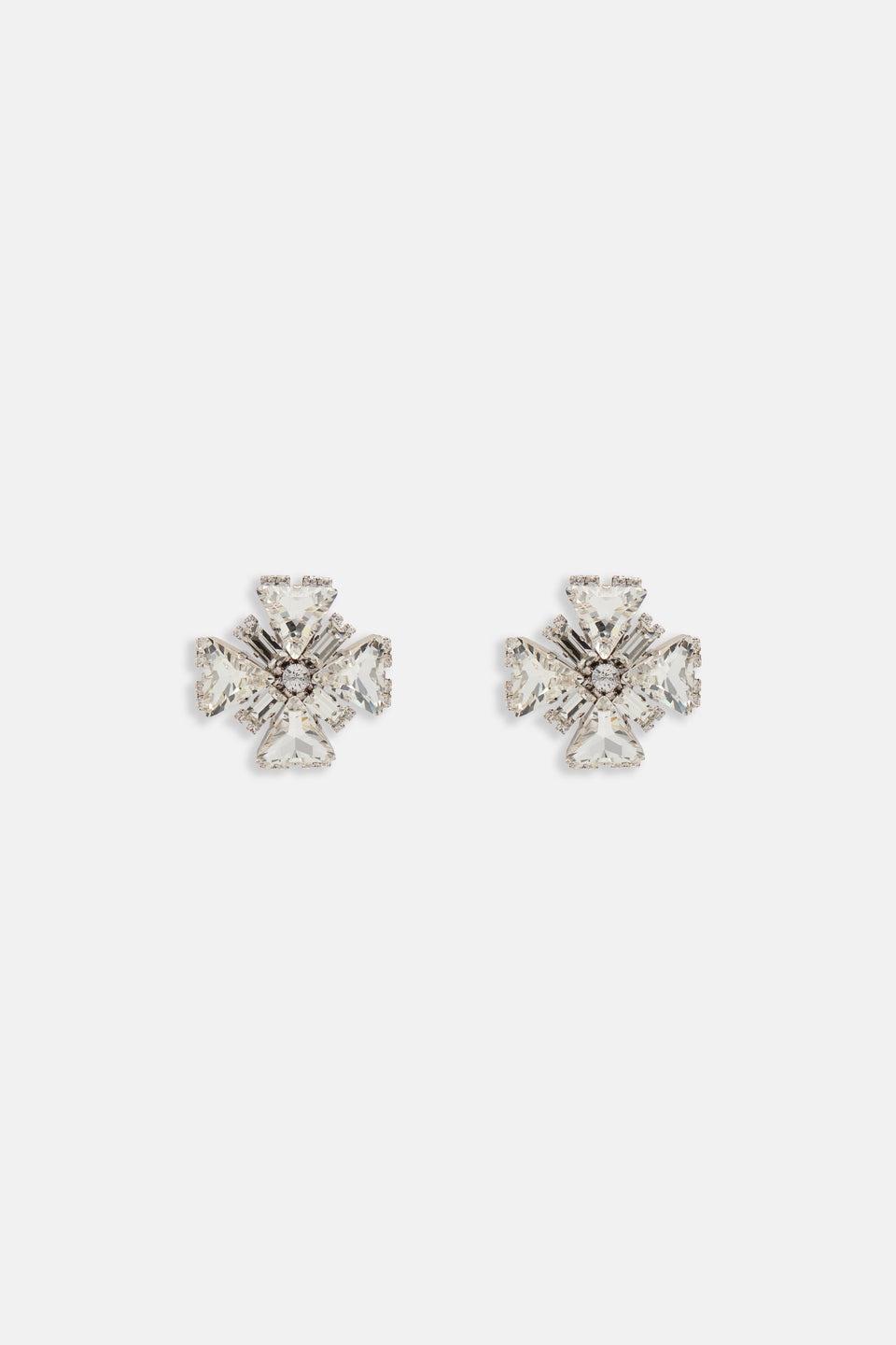 Alessandra Rich CRYSTAL CROSS EARRINGS | REVERSIBLE