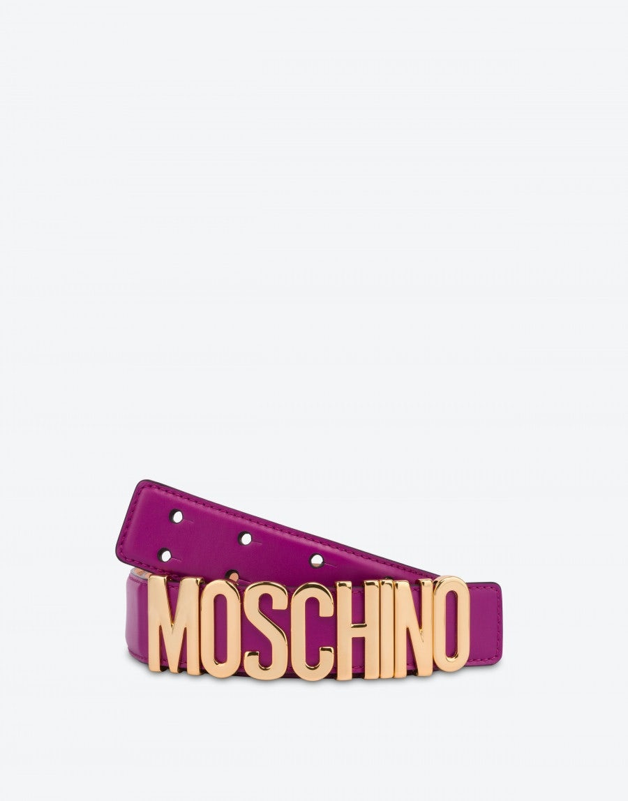 LETTERING LOGO CALFSKIN BELT - 3