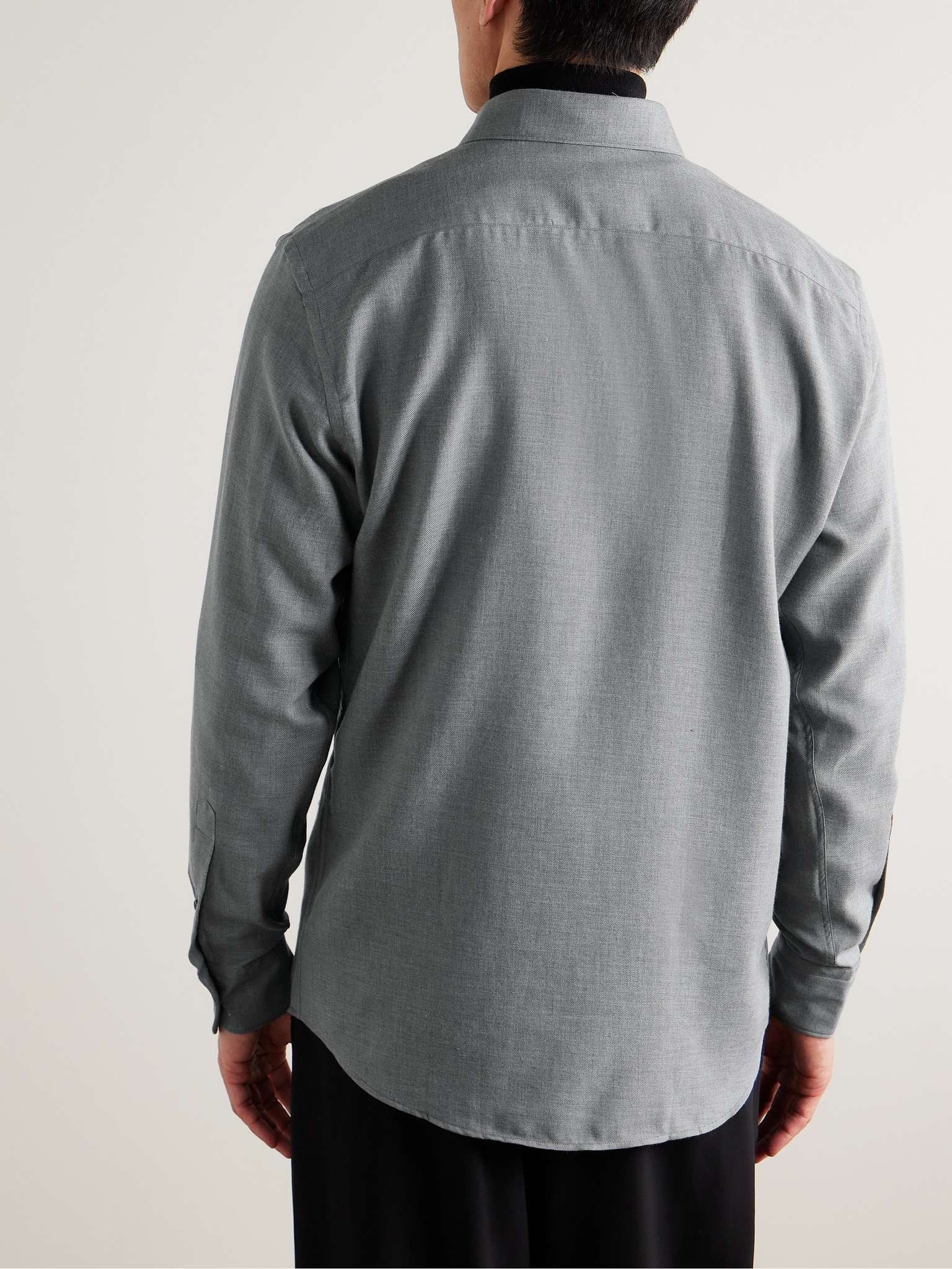 Cotton and Cashmere-Blend Twill Shirt - 4