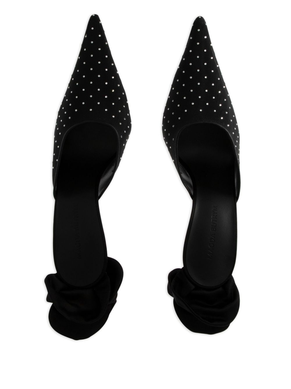 110mm flower-detail pointed mules - 3